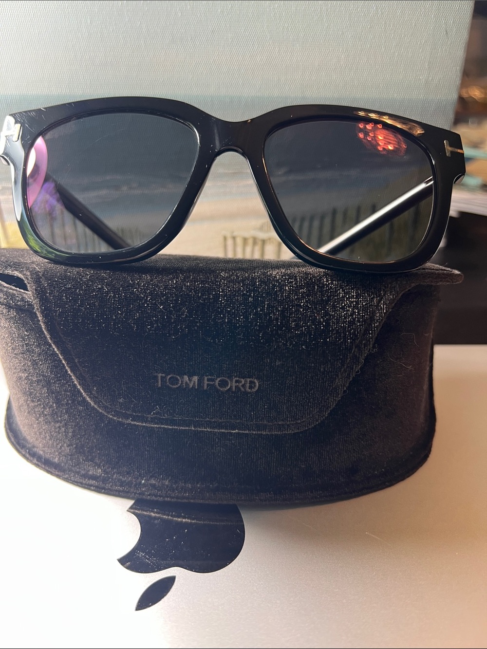 Tom Ford Black Square Sunglasses with Dark Lenses - Picture 13 of 13
